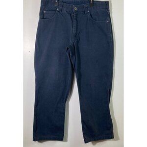 Mens Duluth Trading Co Navy Cotton Canvas Work Jeans 36 x‎ 30